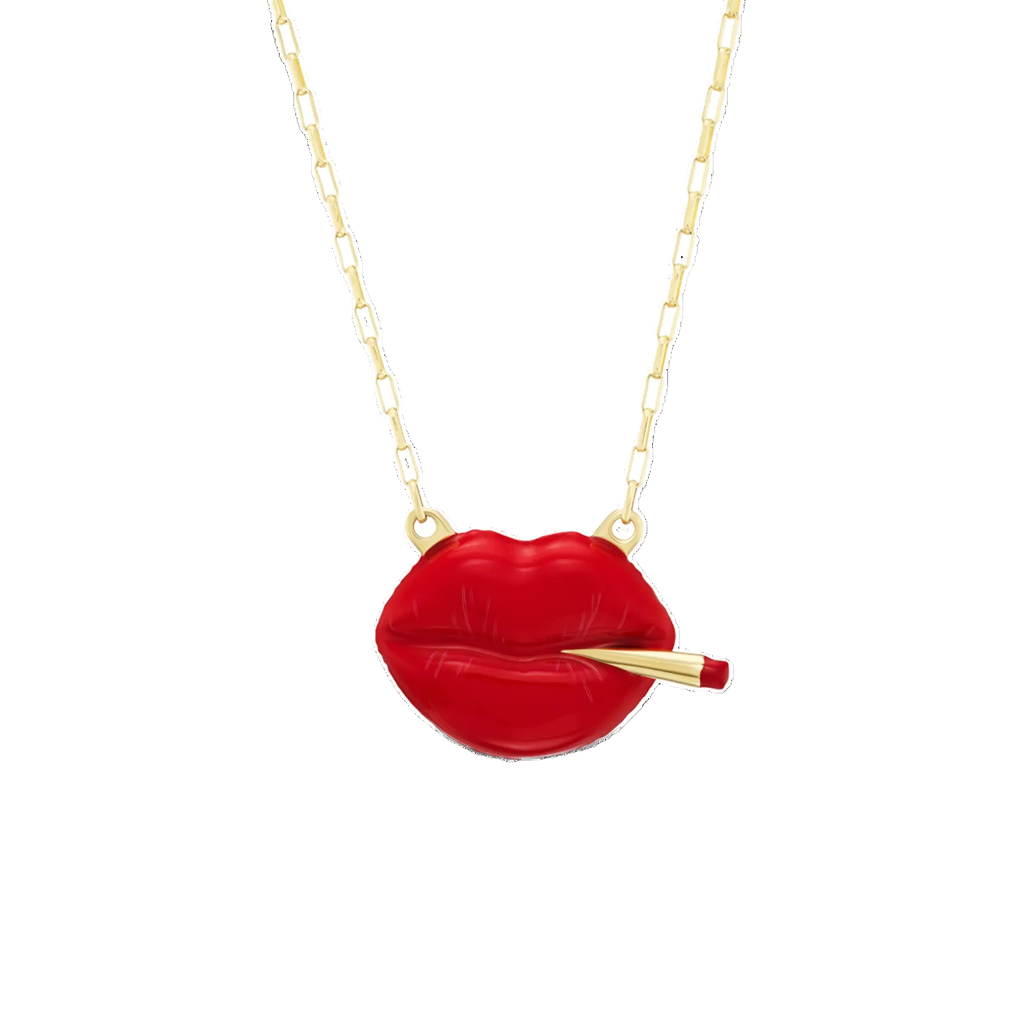 Bubblicious or Hottie Flying High Lips Necklace