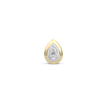 Bezel Set Diamond Stud Earring