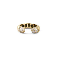 Pave Diamond Open Tube Ring