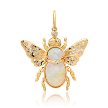 Take Flight Luminescent Gemstone & Diamond June Bug Charm Pendant