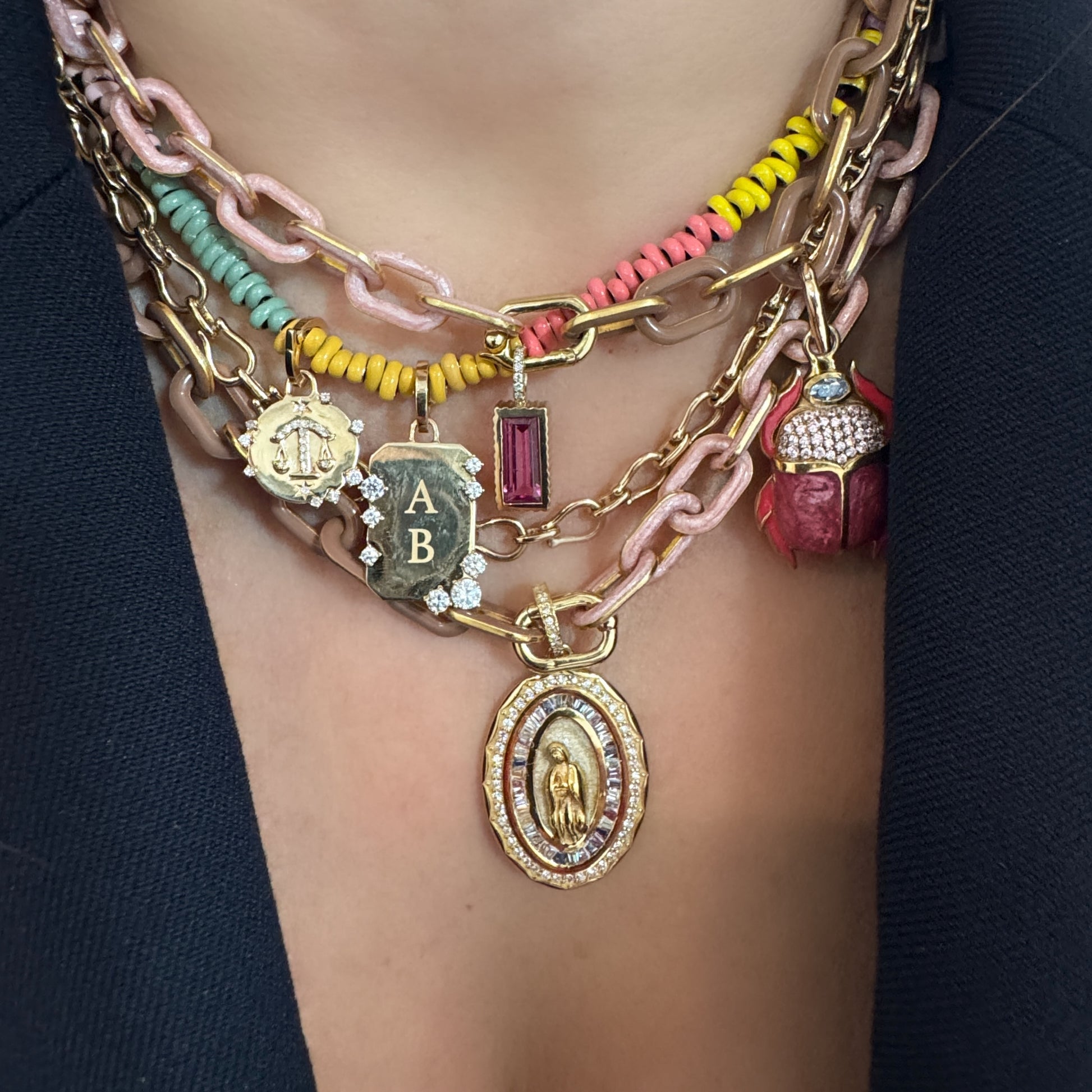 The Evelyn Scarab Gemstone Charm