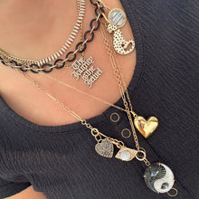 Thin In The Mix Solid Chain Necklace with Diamond Clasp