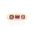 Three Stone Cushion Cut Spinel Ring