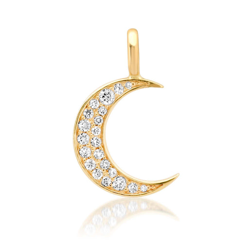 Try Your Luck Diamond Crescent Moon Charm