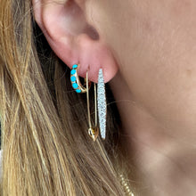 Turquoise Nomad Huggie Hoop Earrings