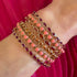 Turquoise or Coral Endless Hearts Bangle Bracelet