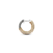 Two-Tone Pave Diamond Nano Versus Hoop Earring