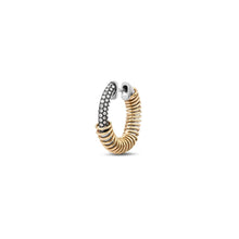 Two-Tone Pave Diamond Nano Versus Hoop Earring