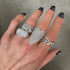Ultra Statement Elongated Pave Diamond Heart Ring