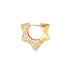 Small or Large MBAB X Three Stories Exclusive Large Pave Diamond Star Hoop Earring