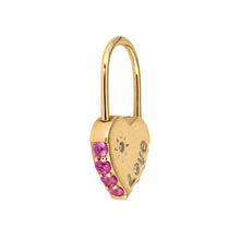 Unlock Love Heart Lock Hoop Earring