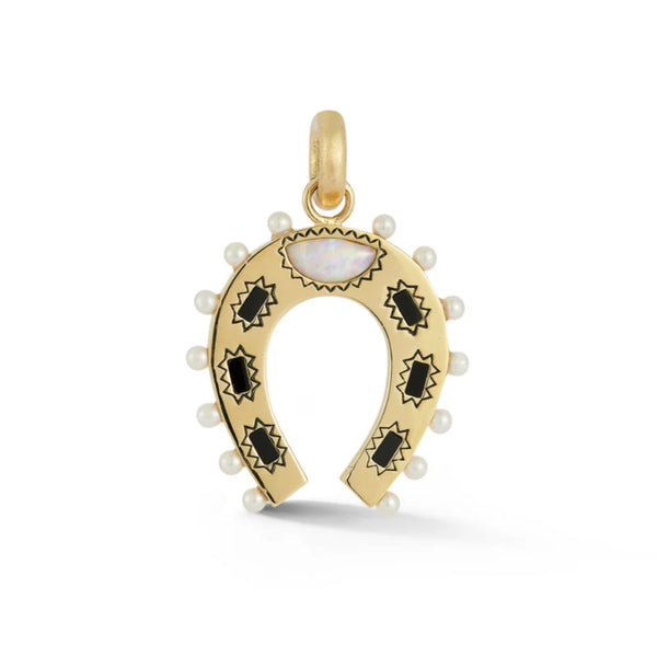 Holly Horseshoe Charm