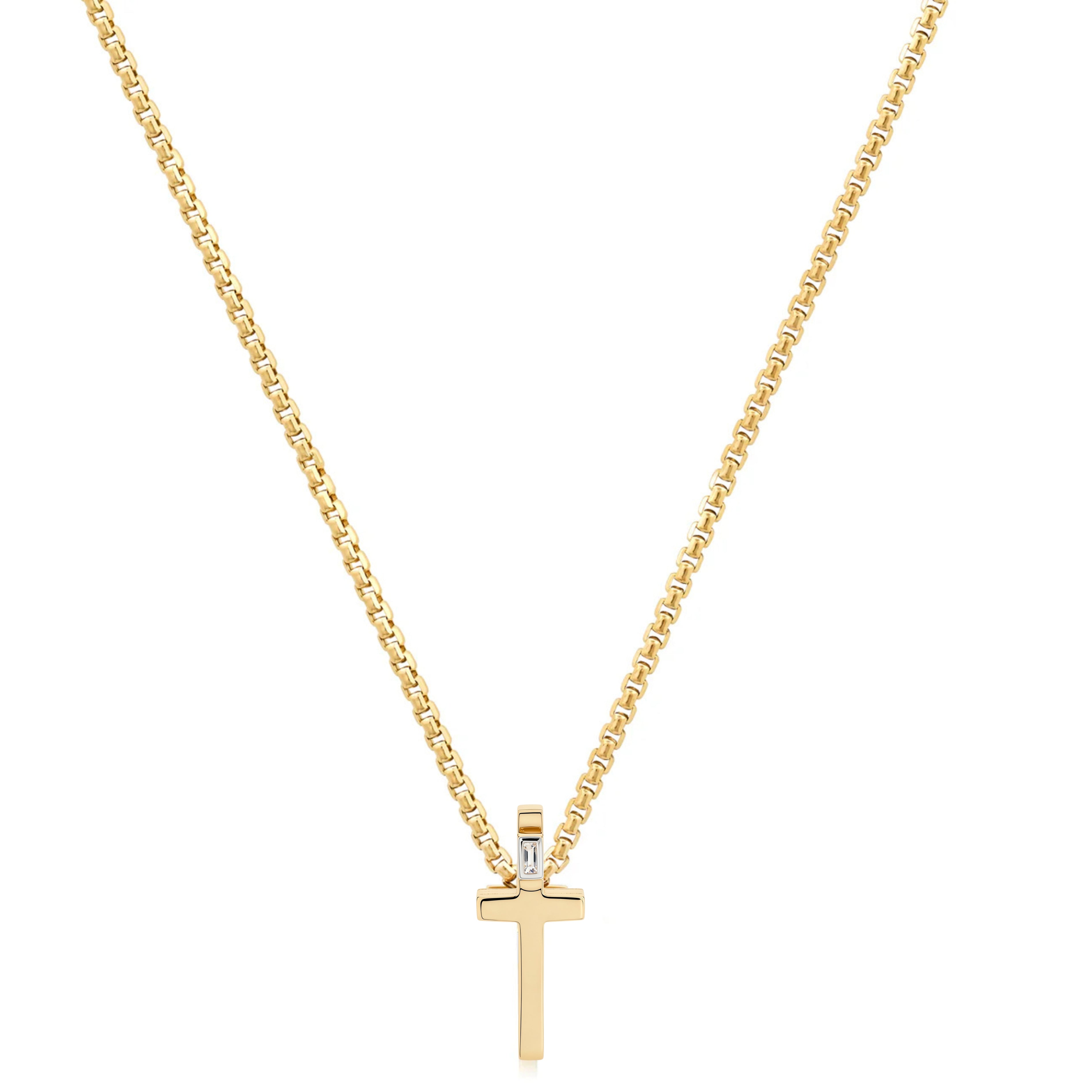 Slide-On Ribbed Cross Charm