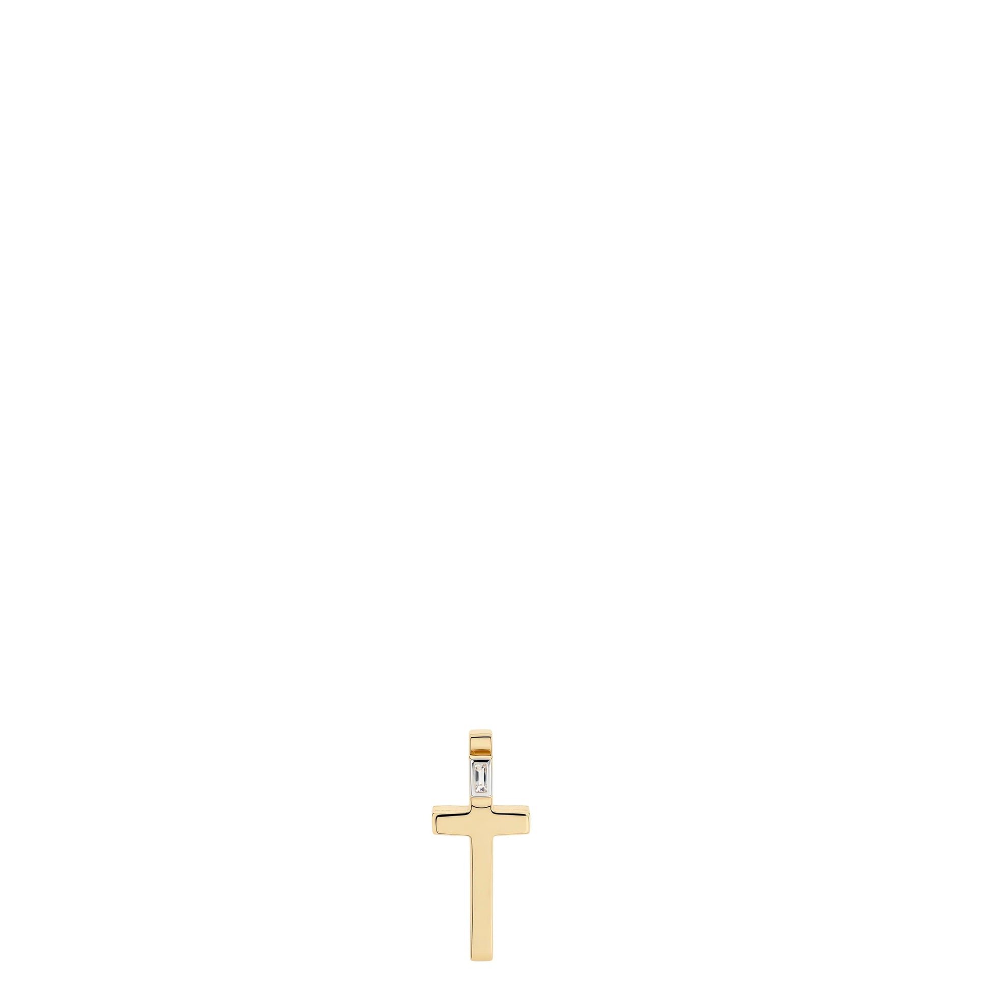 Slide-On Ribbed Cross Charm