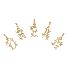 Vine Diamond Initial Charm