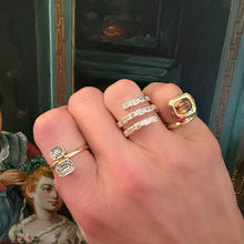 Vertical Two Stone Diamond Illusion Ring