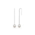 Pave Diamond Bar Pearl Drop Earring