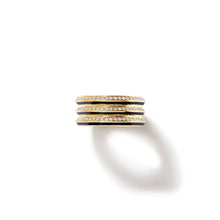 White or Black Enamel Diamond Borsh Triplet Bone Ring