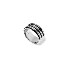 White or Black Enamel Diamond Borsh Triplet Bone Ring