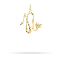 XL Hinged Diamond Arrow Initial Charm