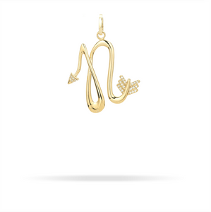 XL Hinged Diamond Arrow Initial Charm