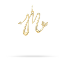 XL Hinged Diamond Arrow Initial Charm