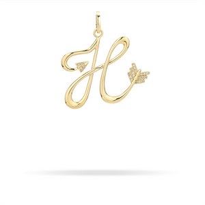 XL Hinged Diamond Arrow Initial Charm