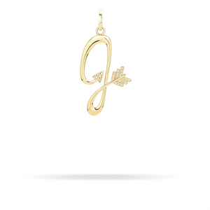 XL Hinged Diamond Arrow Initial Charm