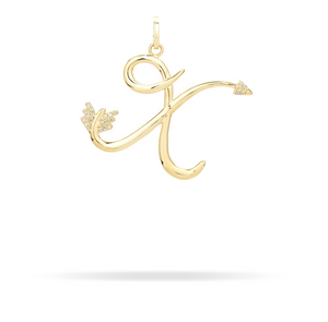 XL Hinged Diamond Arrow Initial Charm