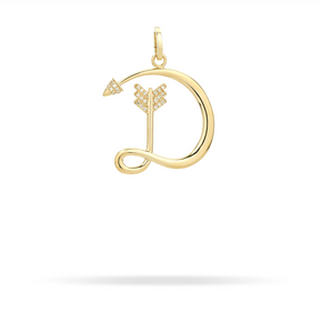 XL Hinged Diamond Arrow Initial Charm