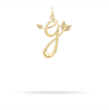 XL Hinged Diamond Arrow Initial Charm