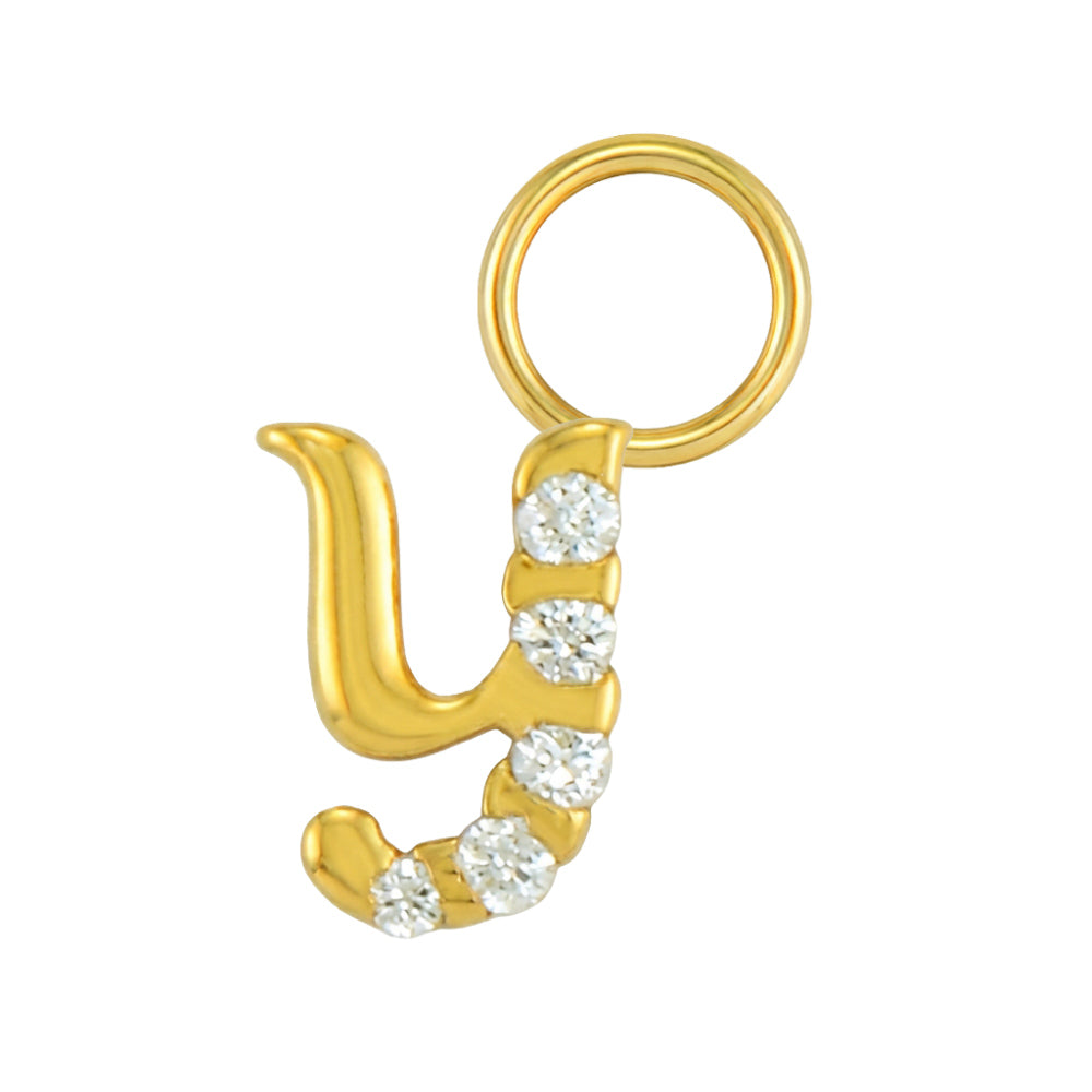 Mini Diamond Initial Charm