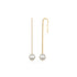 Pave Diamond Bar Pearl Drop Earring