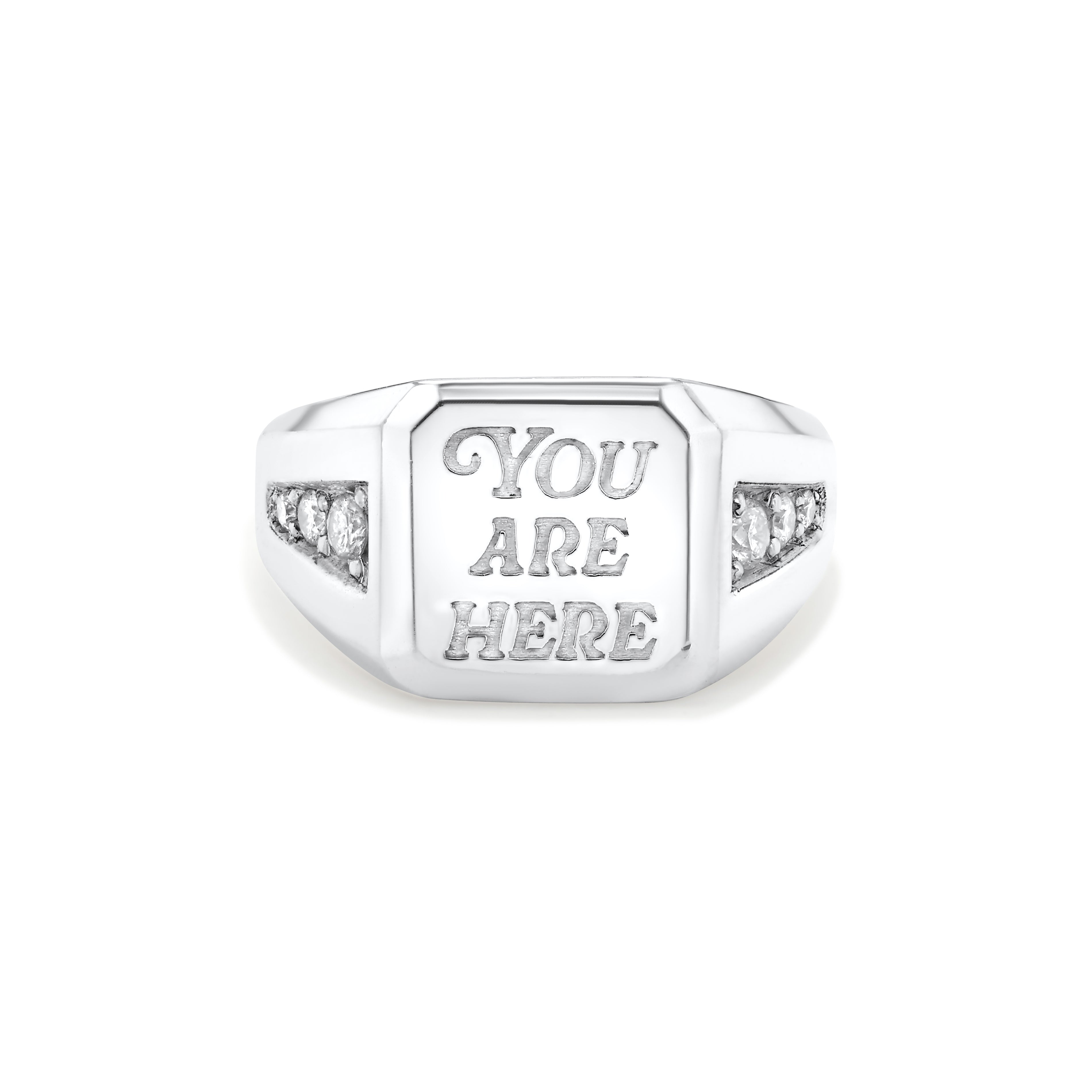 You Are Here Signet Ring