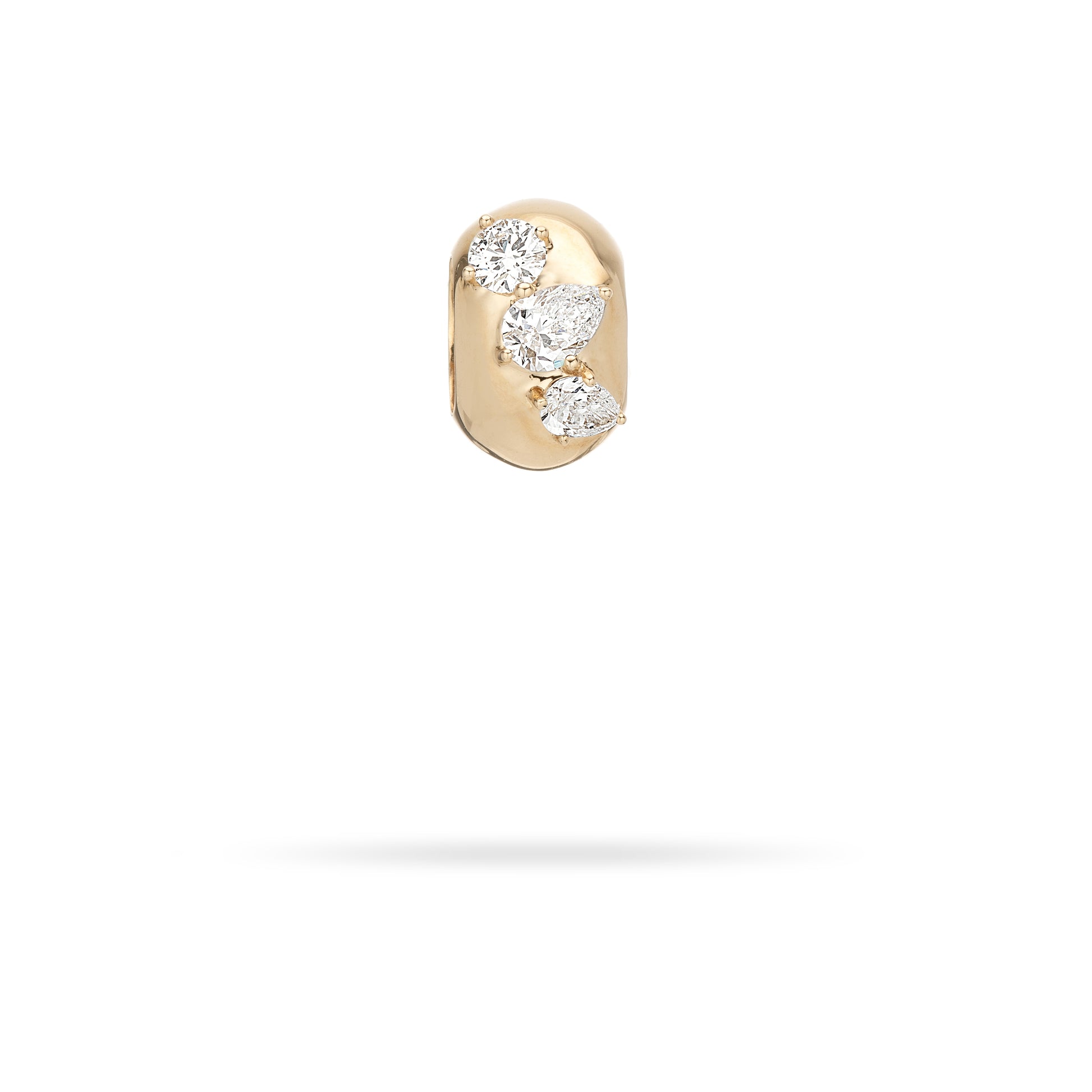 Lab Grown Diamond Pear Cluster Big Bead