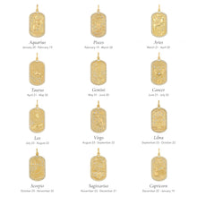 Elongated Diamond Icon Astrological Zodiac Plaque Charm