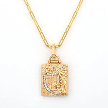 Sapphire Dreaming Tree Double Sided Tablet Pendant