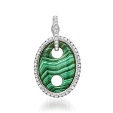 Malachite & Diamond Mariner Charm Pendant