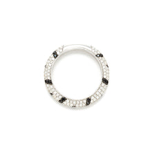 Small Black & White Diamond Zebra Band Ring
