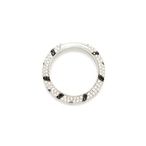 Small Black & White Diamond Zebra Band Ring