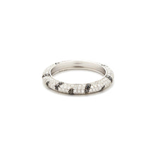 Small Black & White Diamond Zebra Band Ring