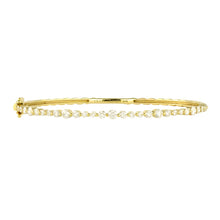 Delicate Alternating Diamond Bangle Bracelet
