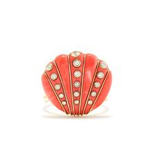 Shell Shocked Gemstone & Diamond Seashell Ring