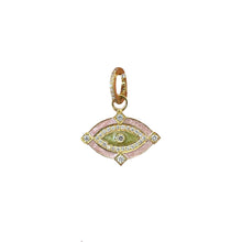Diamond & Enamel Evil Eye Charm Pendant