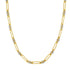 Two Tone Twisted Long Links Gold Chain Necklace