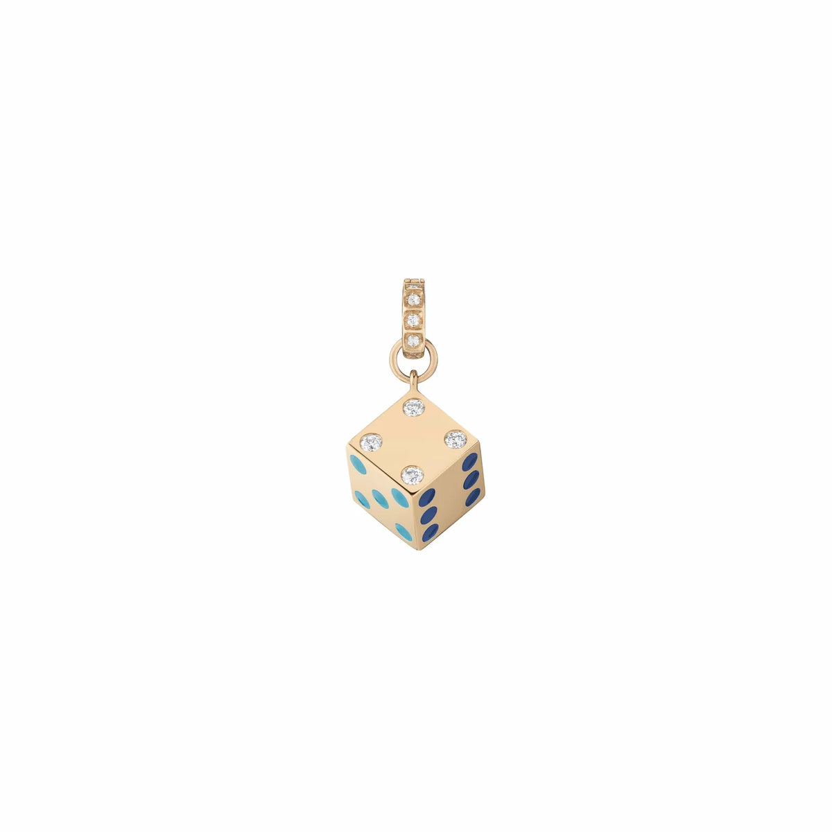 Chance Diamond & Enamel Dice Charm