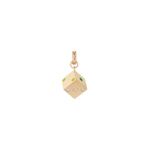 Chance Diamond & Enamel Dice Charm