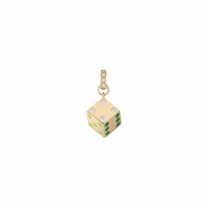 Chance Diamond & Enamel Dice Charm