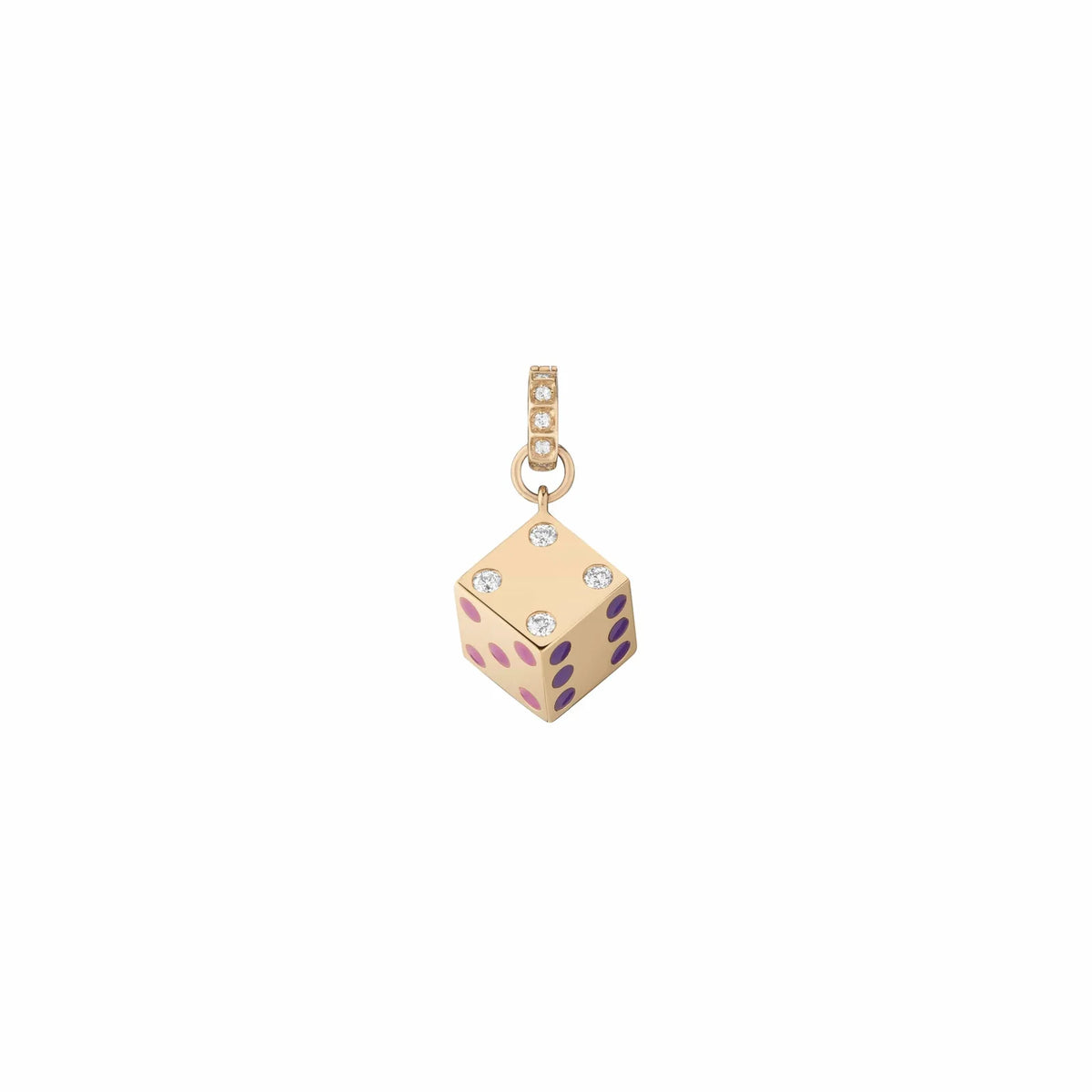 Chance Diamond & Enamel Dice Charm