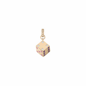 Chance Diamond & Enamel Dice Charm